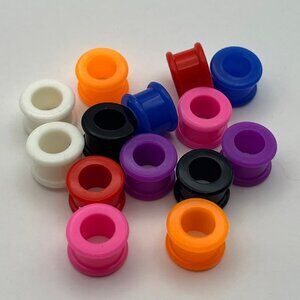 7 pairs of Silicone Tunnel Plugs 1/2 inch